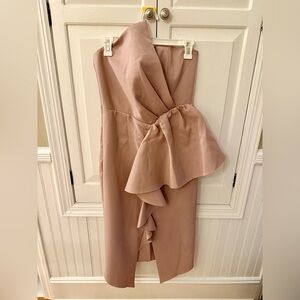 Elliatt Dusty Rose Strapless Ruffle Reception Dress